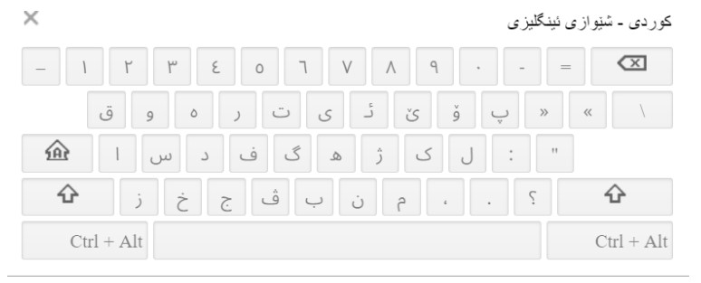 Search keyboard